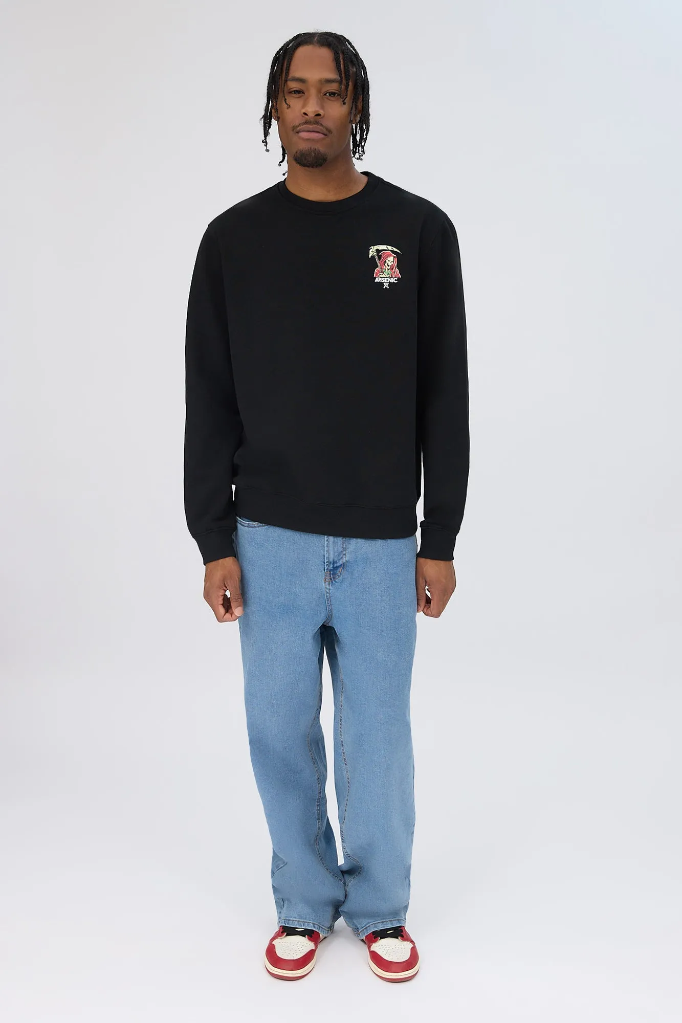 Arsenic Mens Graphic Crewneck Sweatshirt