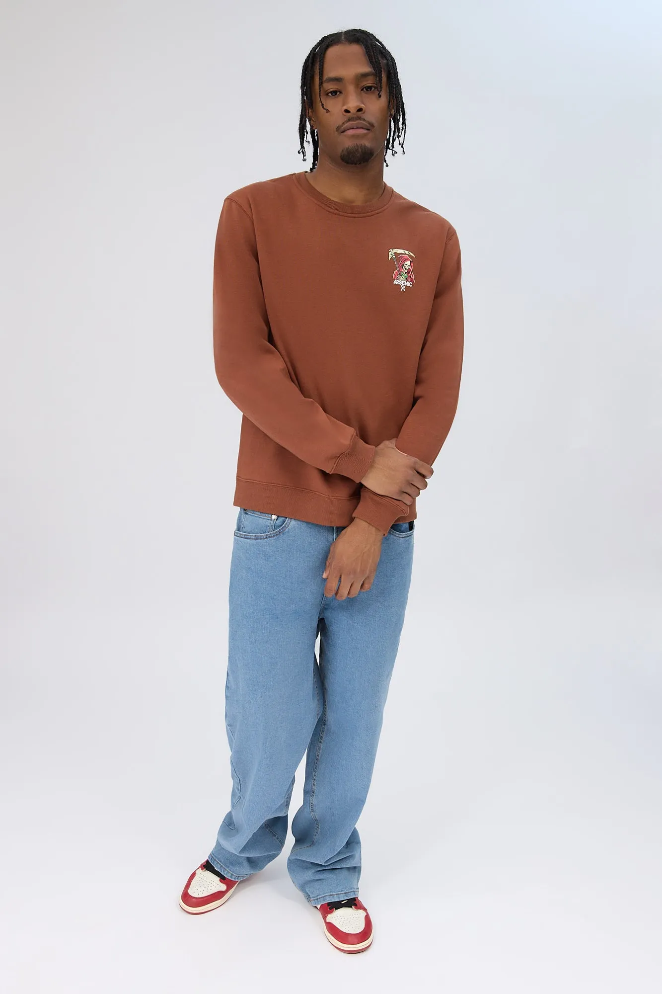 Arsenic Mens Graphic Crewneck Sweatshirt