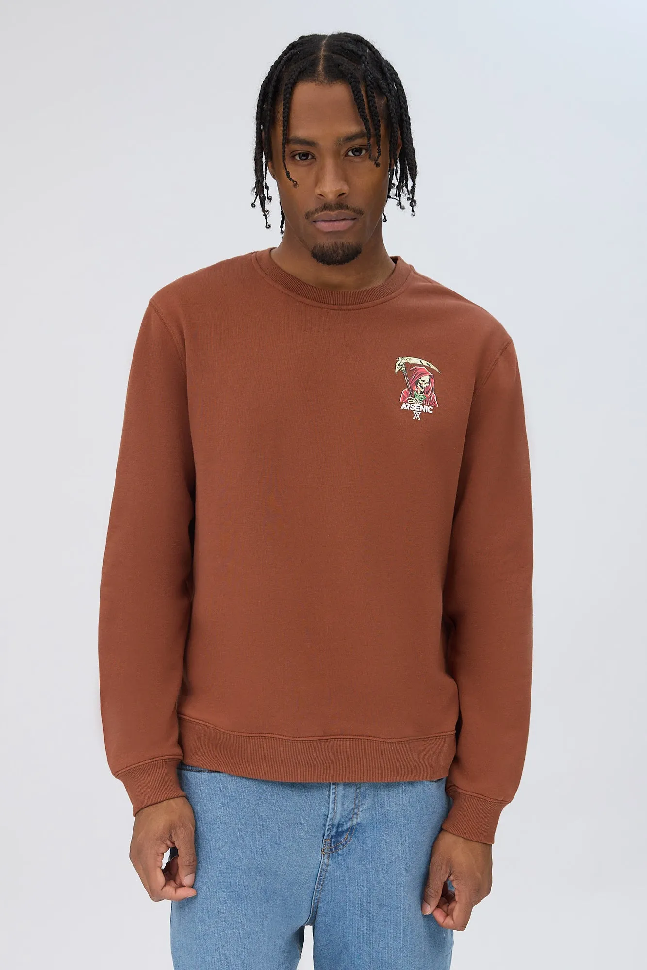 Arsenic Mens Graphic Crewneck Sweatshirt