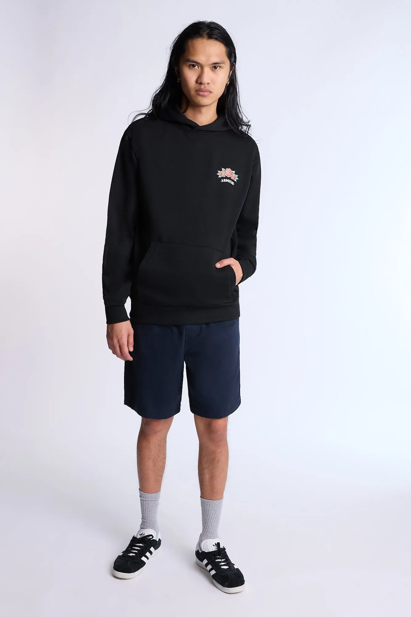 Arsenic Mens Rose Graphic Hoodie
