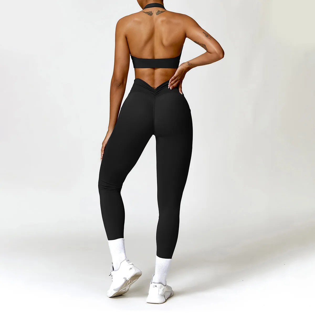 Backless Halter Sports Bra - Brice