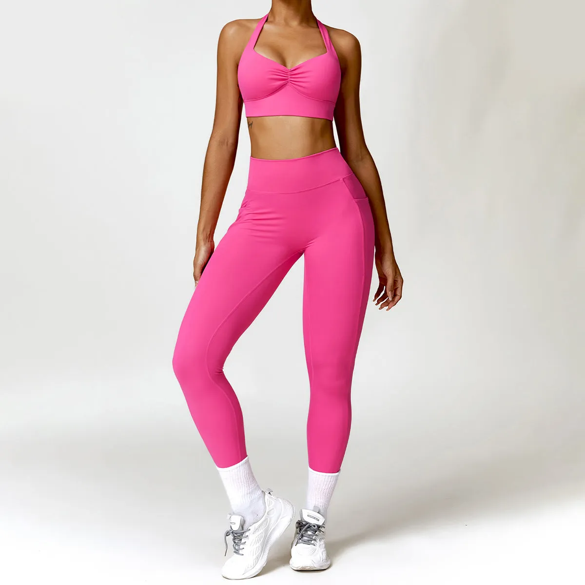 Backless Halter Sports Bra - Brice