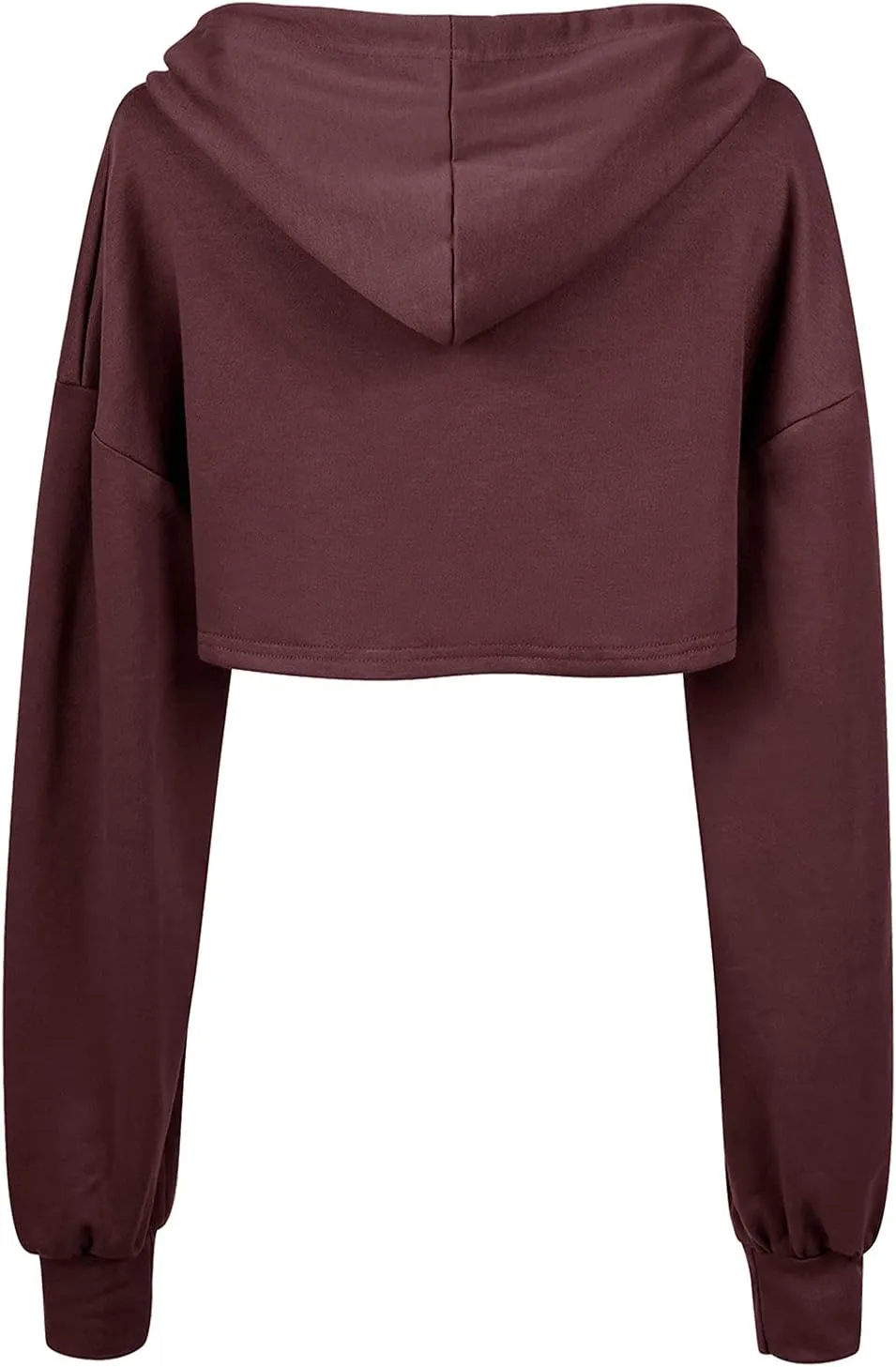 BEJONS Women Long Sleeve Cropped Super Crop Top Hoodies Sweatshirt Aesthetic Punk Hip Hop Dance Sexy Rave Cloth