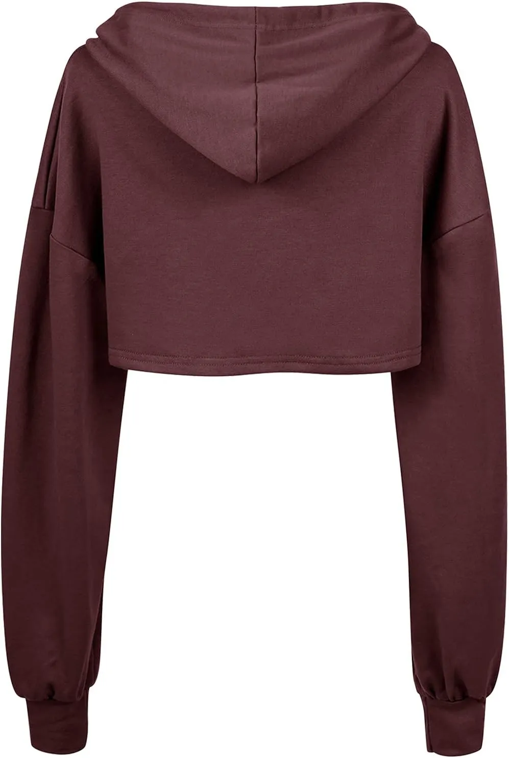 BEJONS Women Long Sleeve Cropped Super Crop Top Hoodies Sweatshirt Aesthetic Punk Hip Hop Dance Sexy Rave Cloth