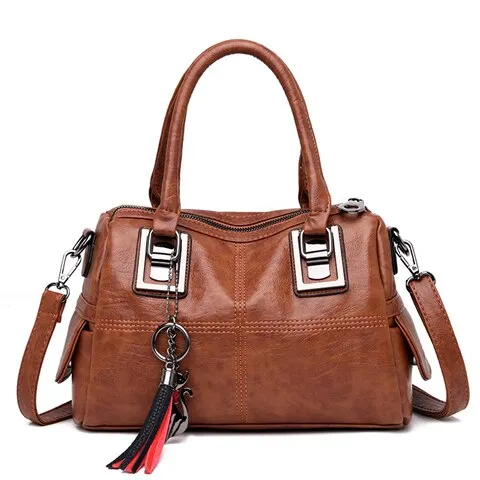 Christmas Gift Vintage Leather Ladies HandBags Women Messenger Bags TotesTassel Designer Crossbody Shoulder Bag Boston Hand Bags Sac a main
