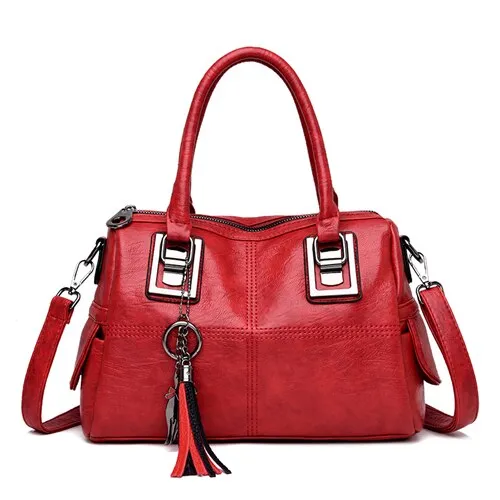 Christmas Gift Vintage Leather Ladies HandBags Women Messenger Bags TotesTassel Designer Crossbody Shoulder Bag Boston Hand Bags Sac a main