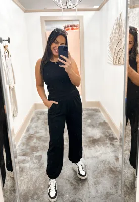 Comfy Jogger Set-Black