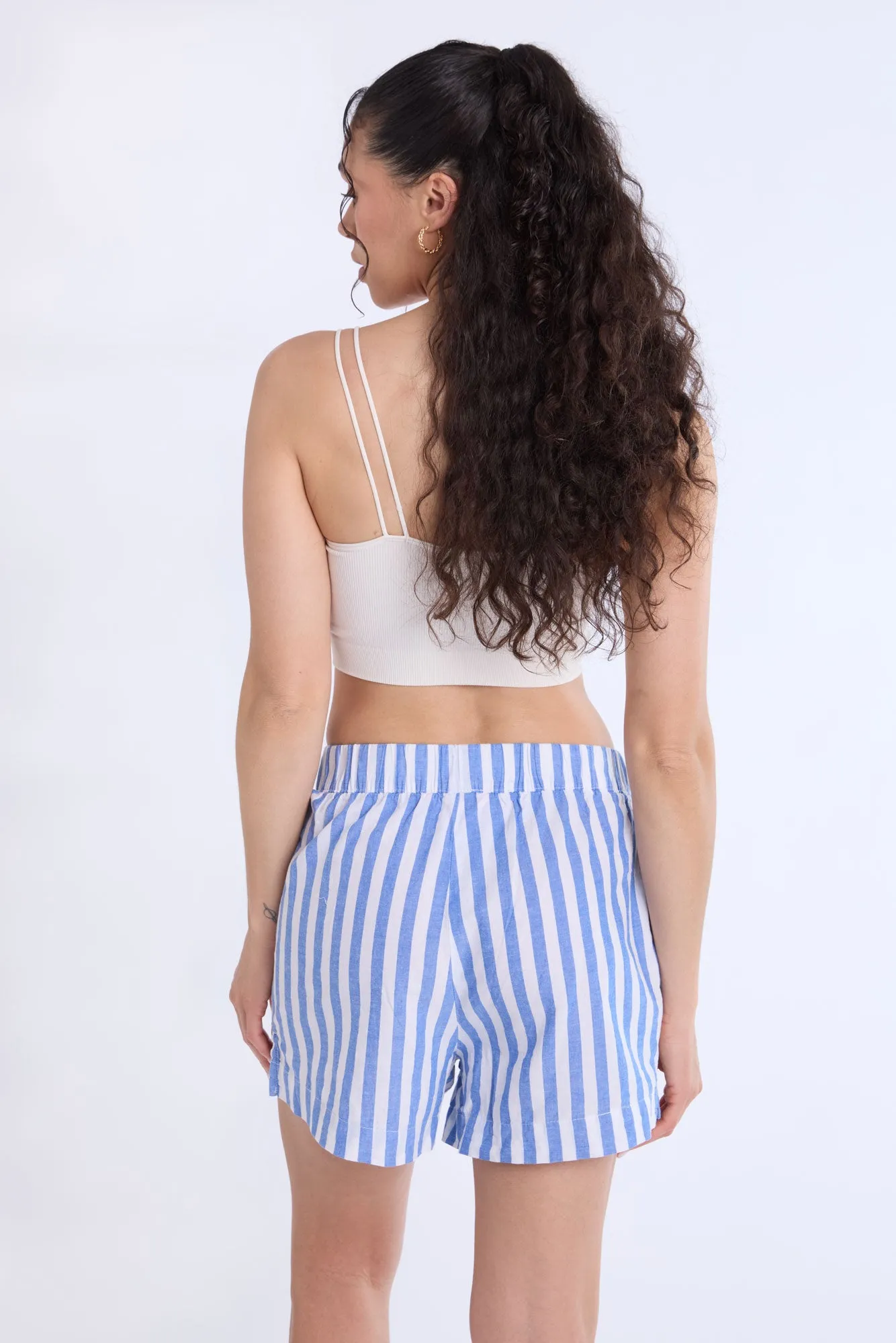 Cotton Pajama Striped Boxer Shorts