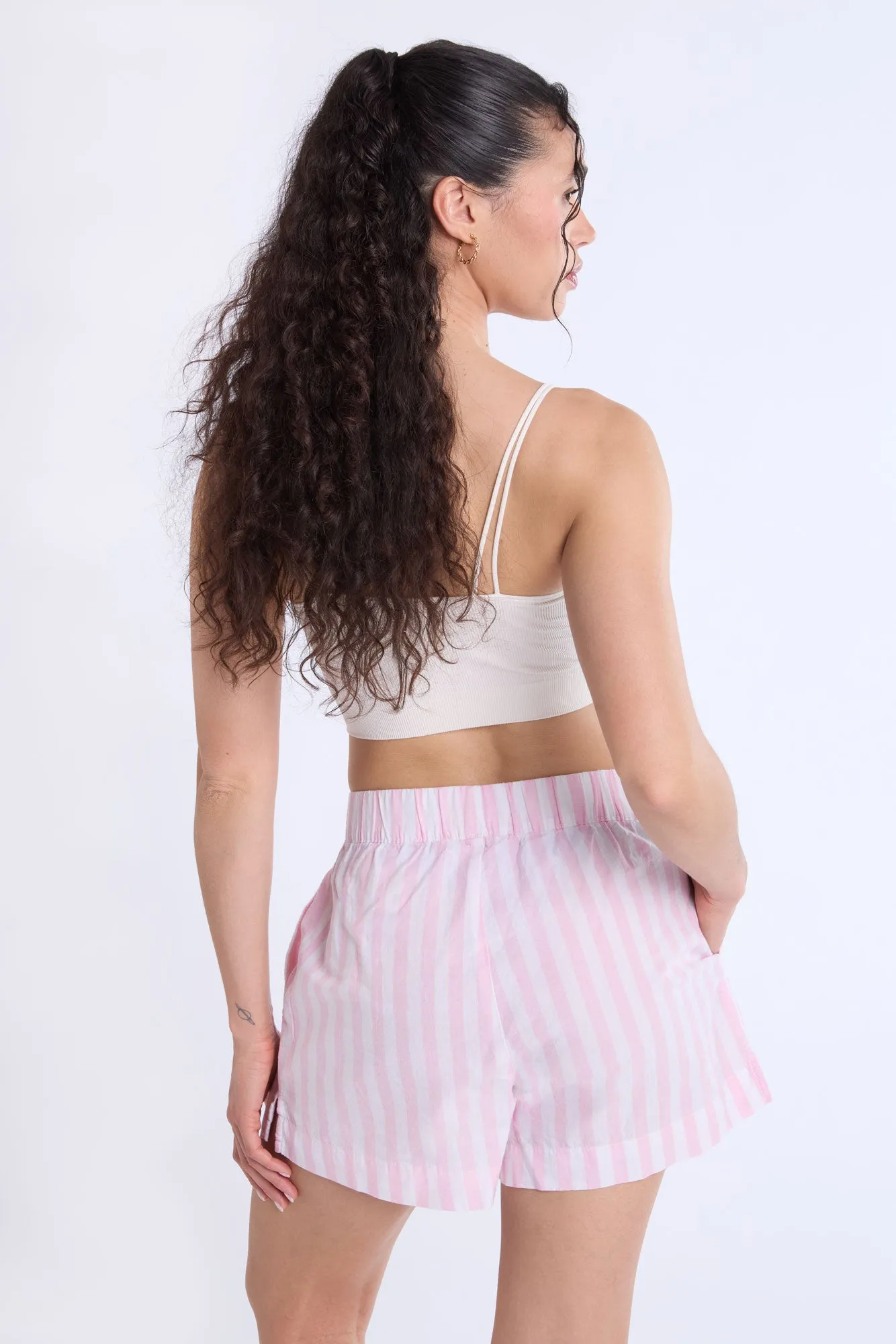 Cotton Pajama Striped Boxer Shorts