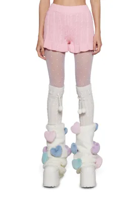 Cozy Snowfall Knit Shorts