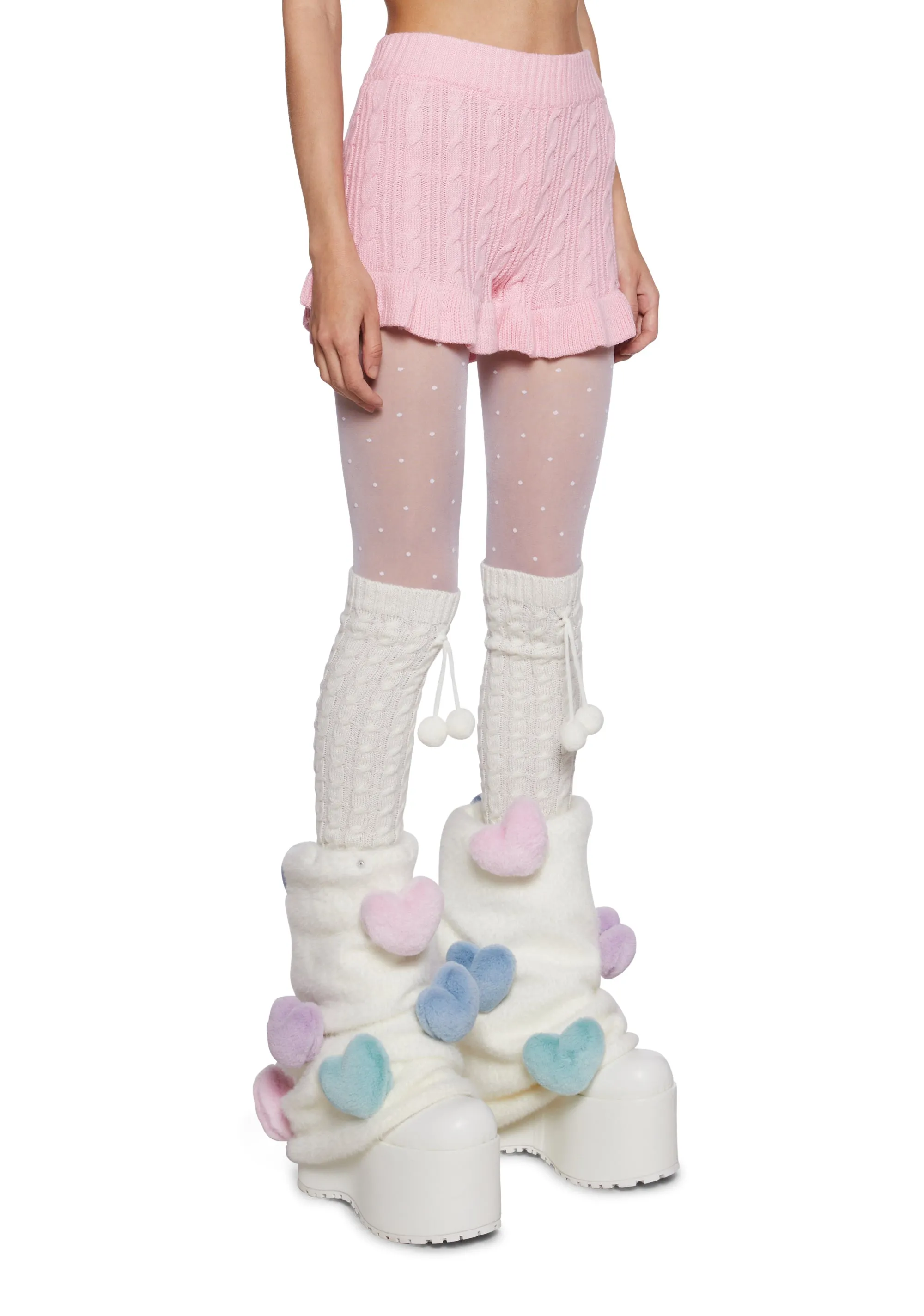 Cozy Snowfall Knit Shorts