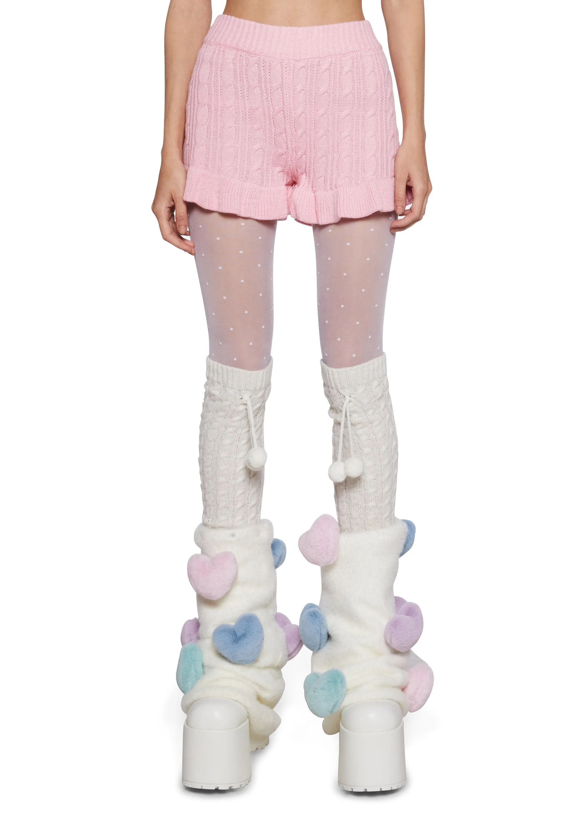 Cozy Snowfall Knit Shorts