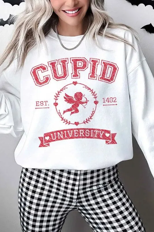 Cupid University Valentines Oversized Sweatshirt