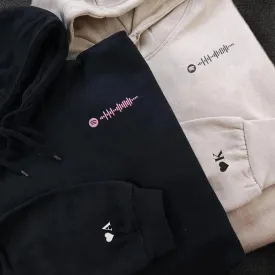 Custom Spotify Code Matching Hoodies for Couples - Personalized Music-Inspired Hoodie Set