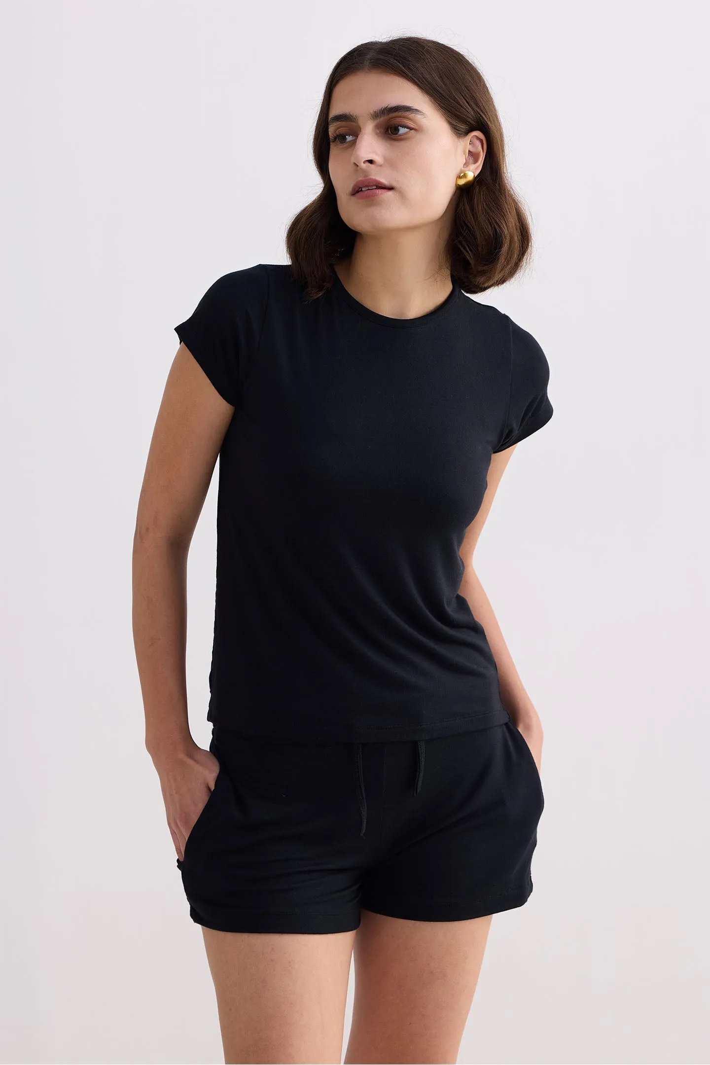 Essential Knit Shorts in Black