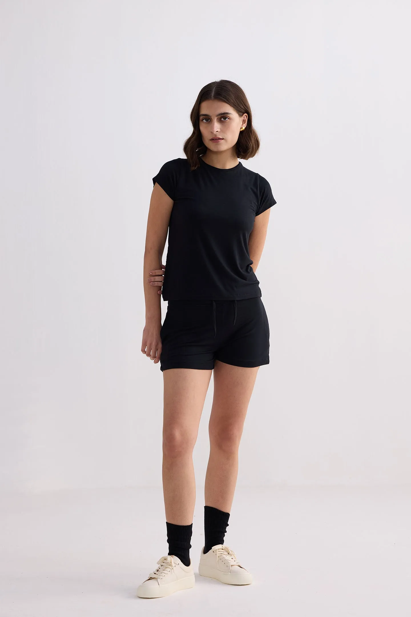 Essential Knit Shorts in Black