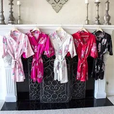 Floral Satin Robe