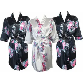 Floral Satin Robe