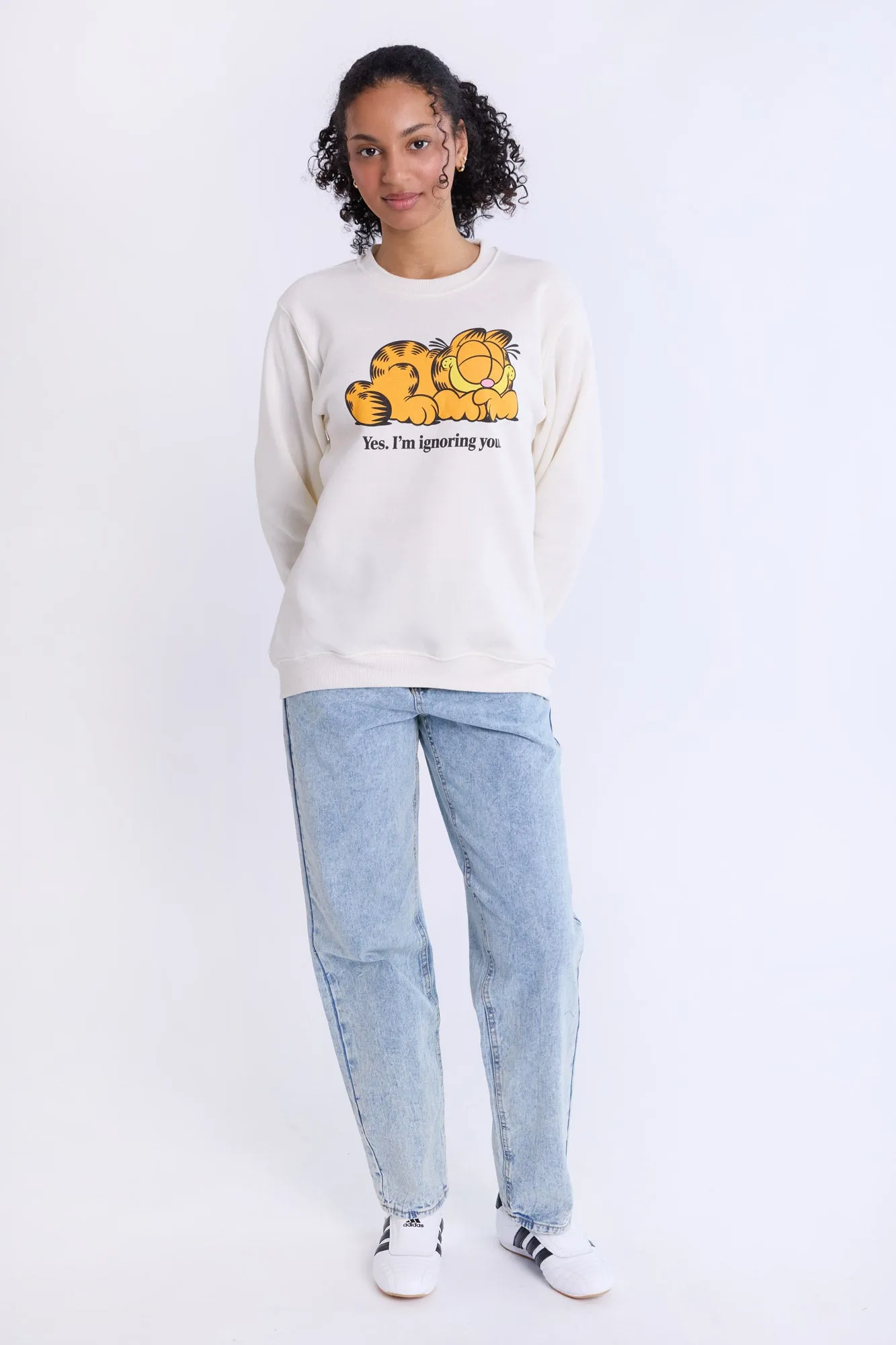 Garfield Graphic Crew Neck Sweatshirt