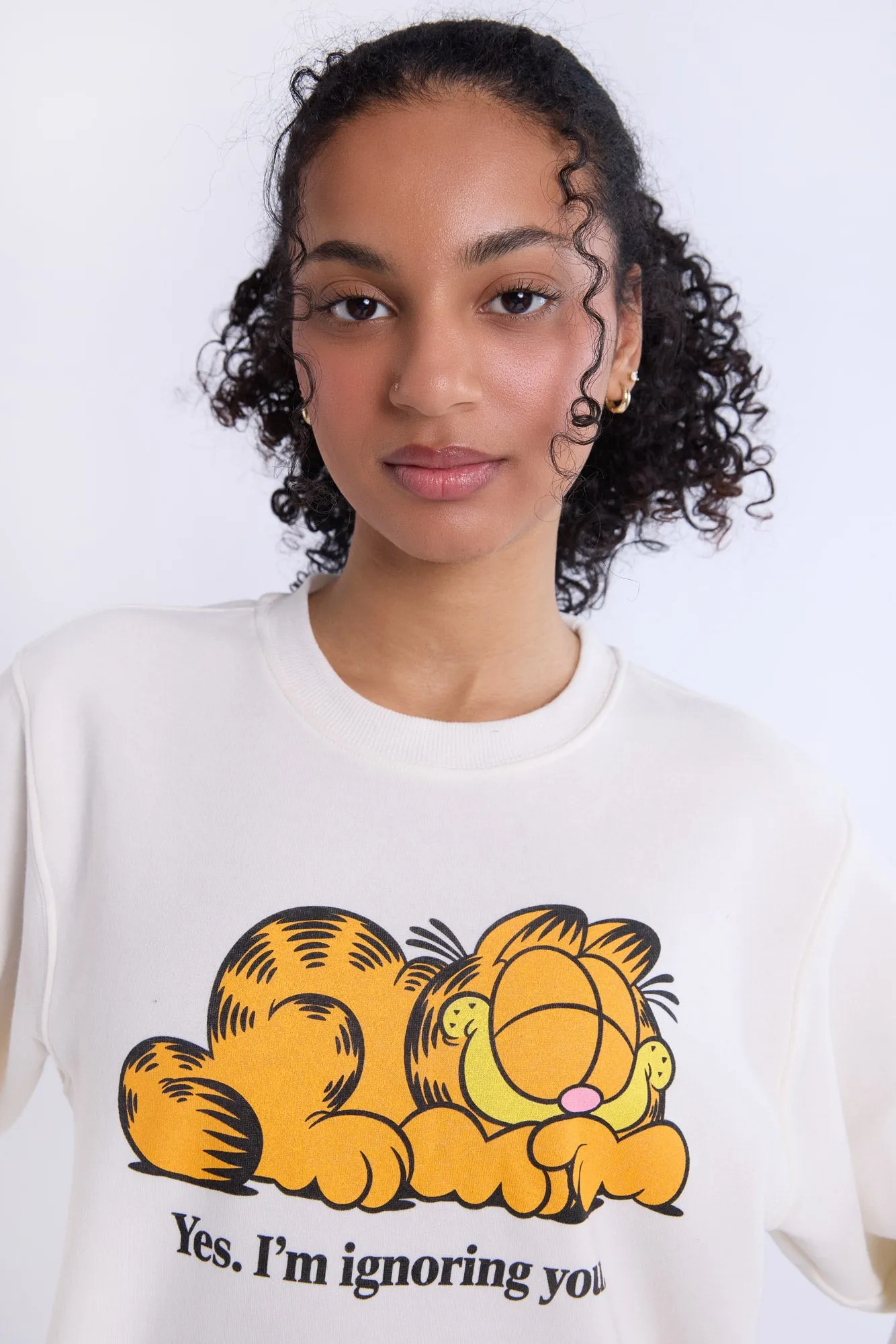 Garfield Graphic Crew Neck Sweatshirt