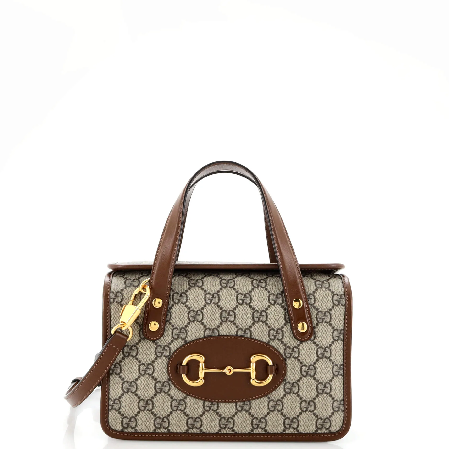 GUCCI Horsebit 1955 Boston Bag GG Coated Canvas Mini