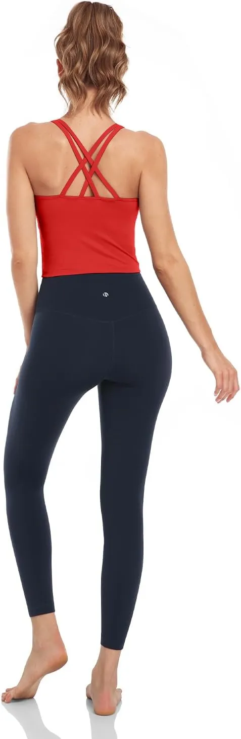 HeyNuts Longline Zeal Bras Medium Impact Wirefree Sports Bras Workout Tank Tops with Removable Pads, A-D Cups