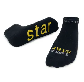 I am a star™ black low-cut socks