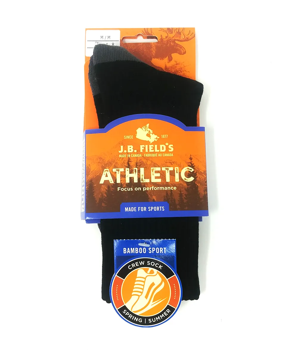 J.B. Field's Athletic "Bamboo Sport Crew" Socks