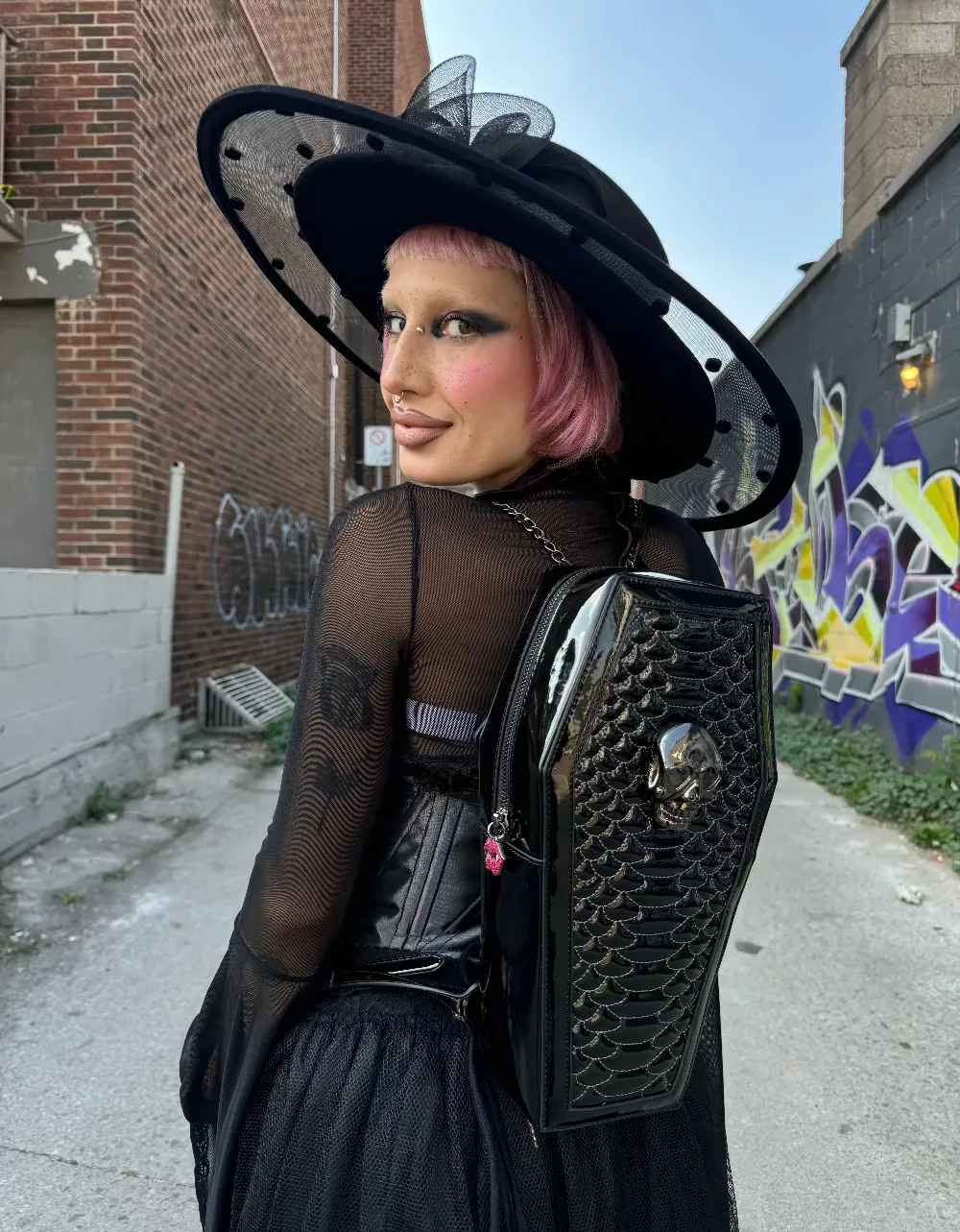 KITSCH BAT TO THE BONE BACKPACK BLACK