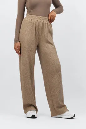 Knit Relaxed Fit Pants - Pecan