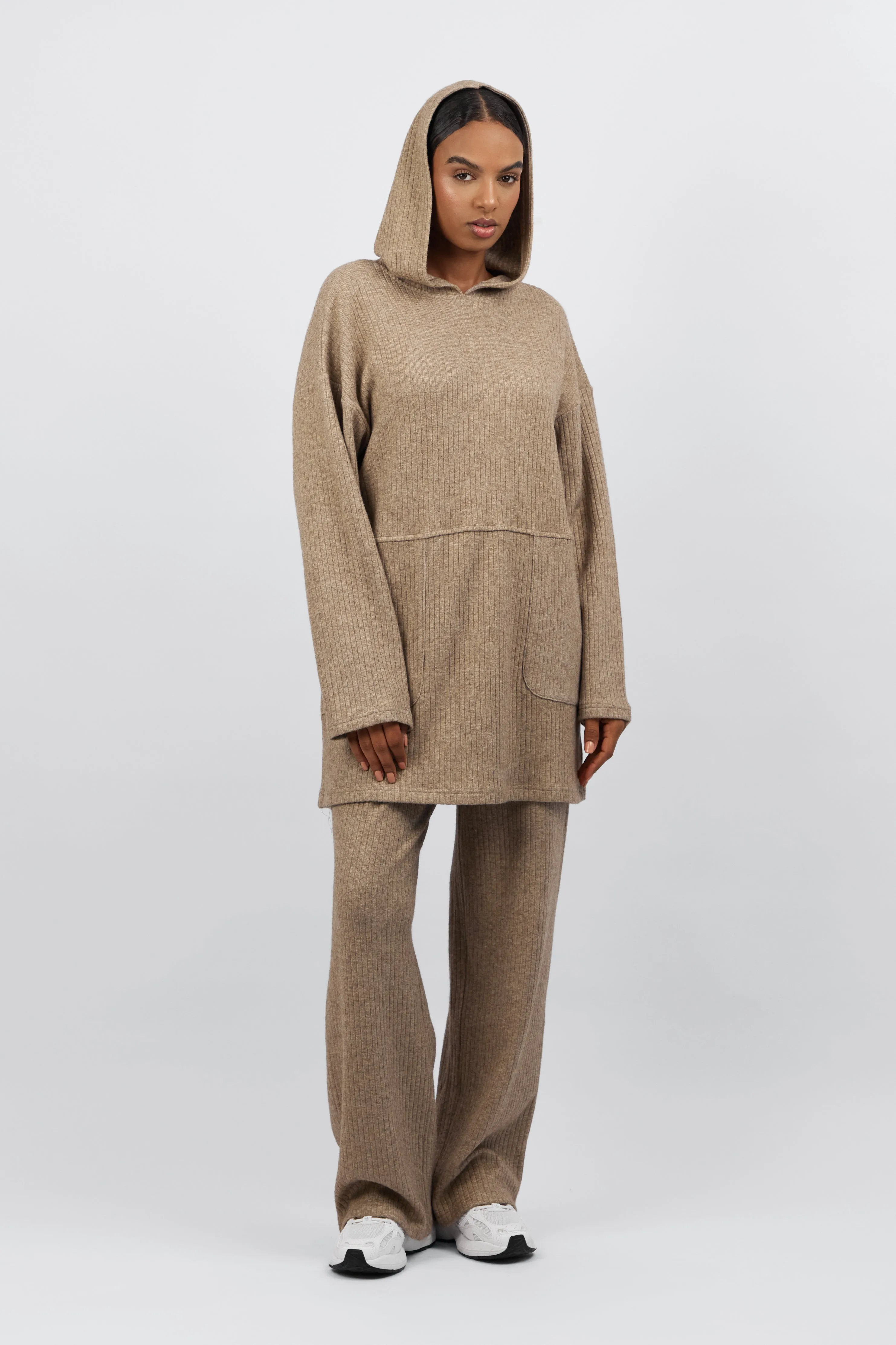 Knit Relaxed Fit Pants - Pecan