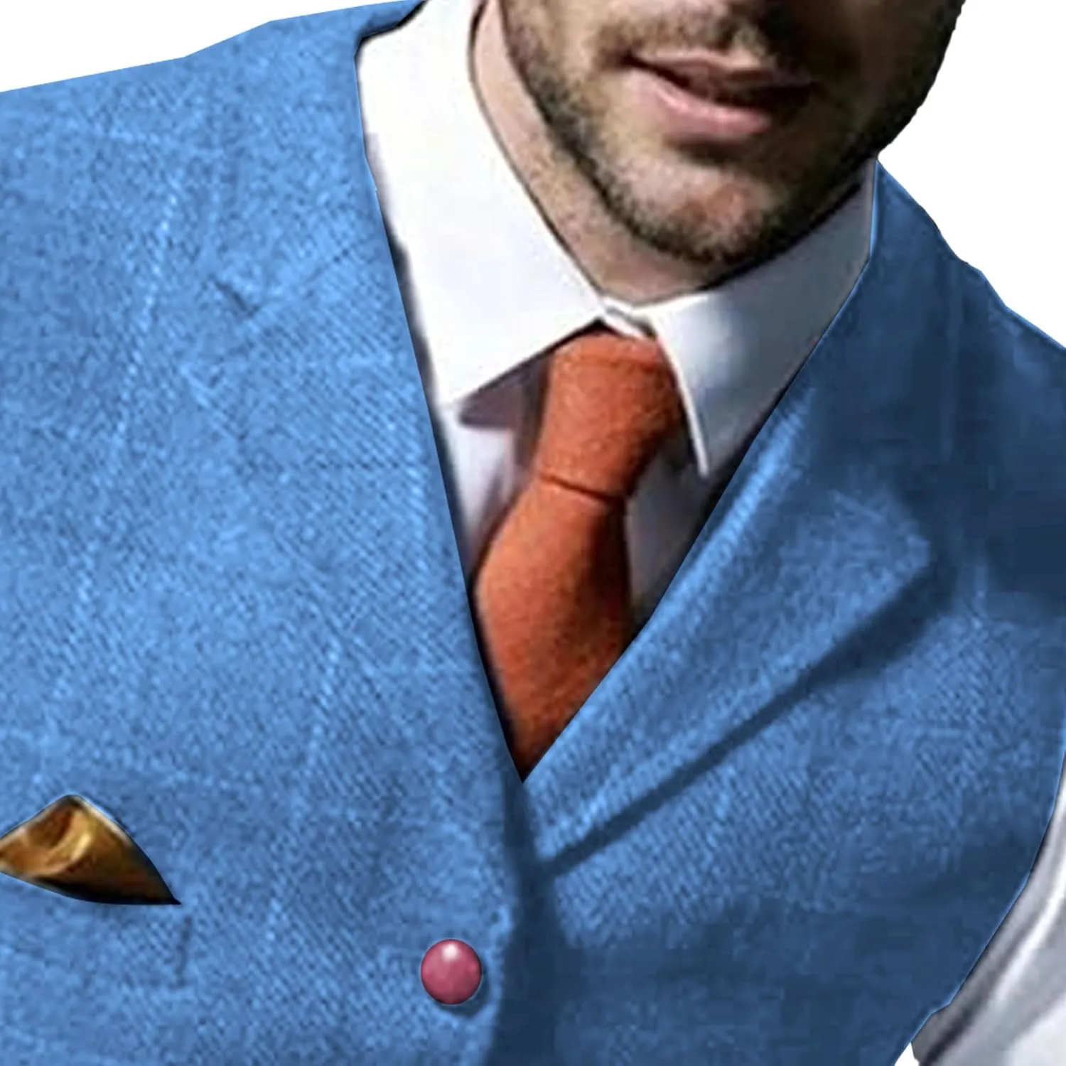 Maiyifu-GJ Men's Tweed Plaid Business Suit Vest Casual Tailored Collar Wool Waistcoat Twill Formal Dress Wedding Tuxedo Vest