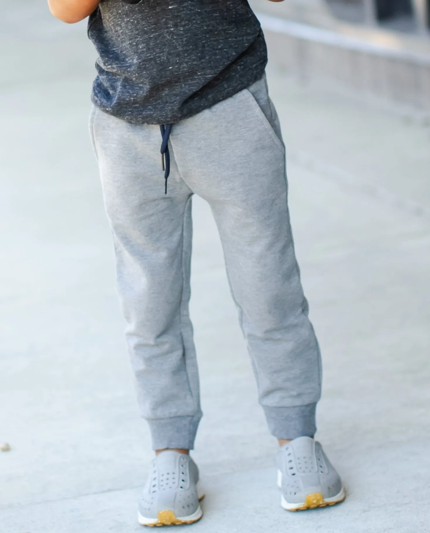 Mayoral - Boys Fleece Joggers in Anchor Heather
