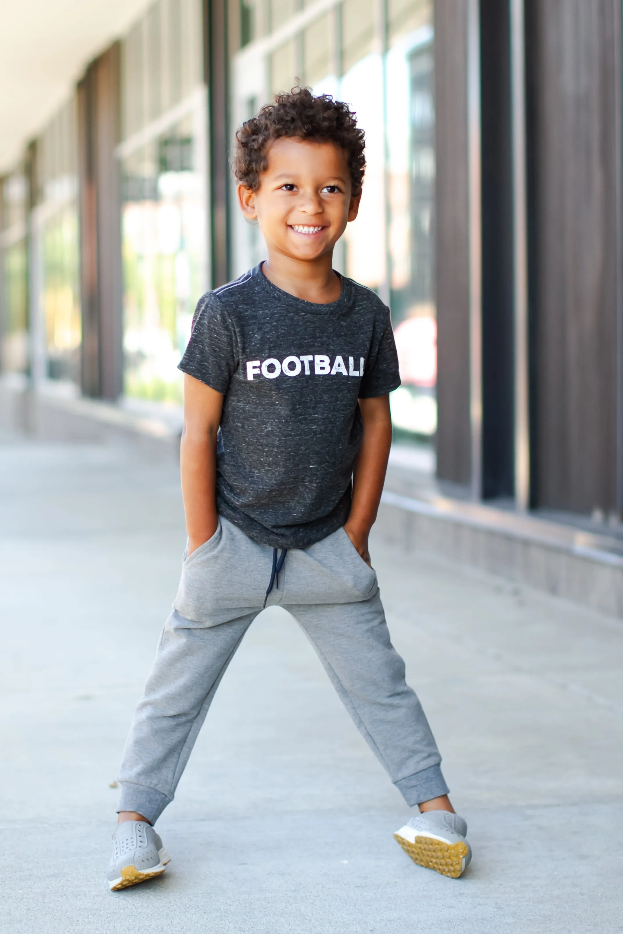 Mayoral - Boys Fleece Joggers in Anchor Heather