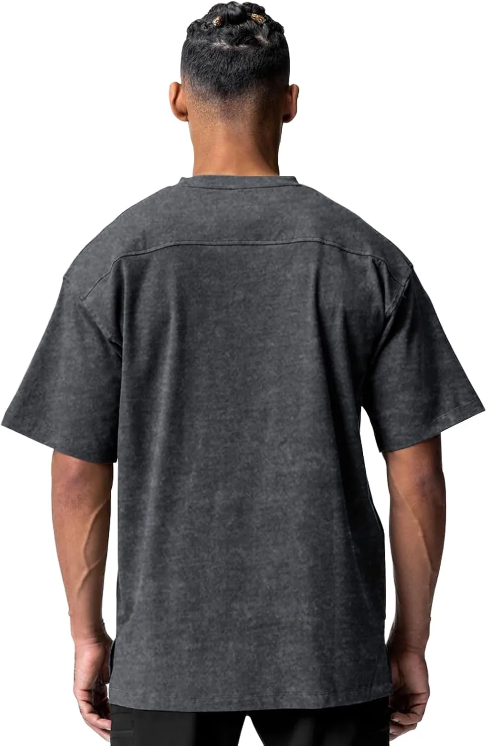 Men's Cotton Short Sleeve Crew Neck Shirts Athletic Tops Tees Oversized Gym Clothes for Men S-XXL