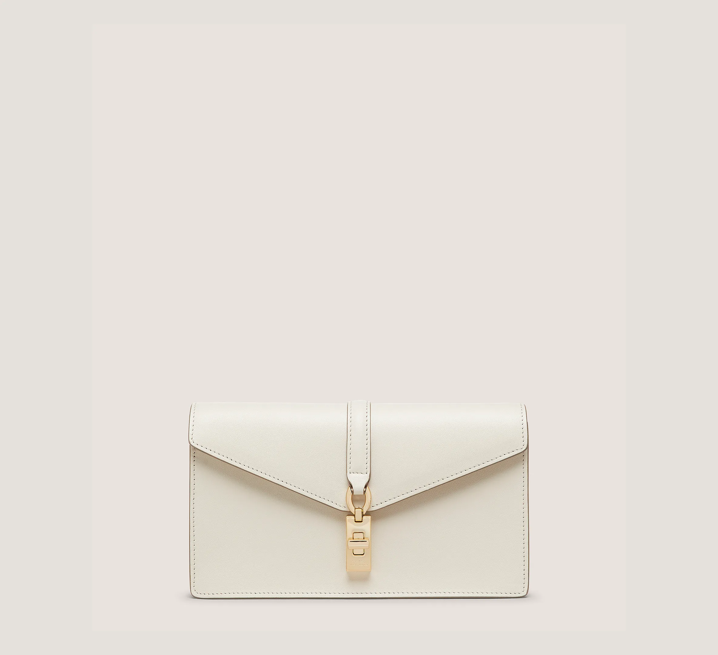 Milan Loveletter Clutch Handbags, Oat Smooth Leather, Size: U No Dimension