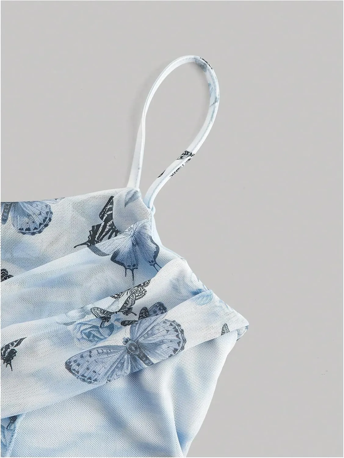 Milumia Women's Ruched Floral Spaghetti Straps Cami Dress Vintage Short Summer Dresses