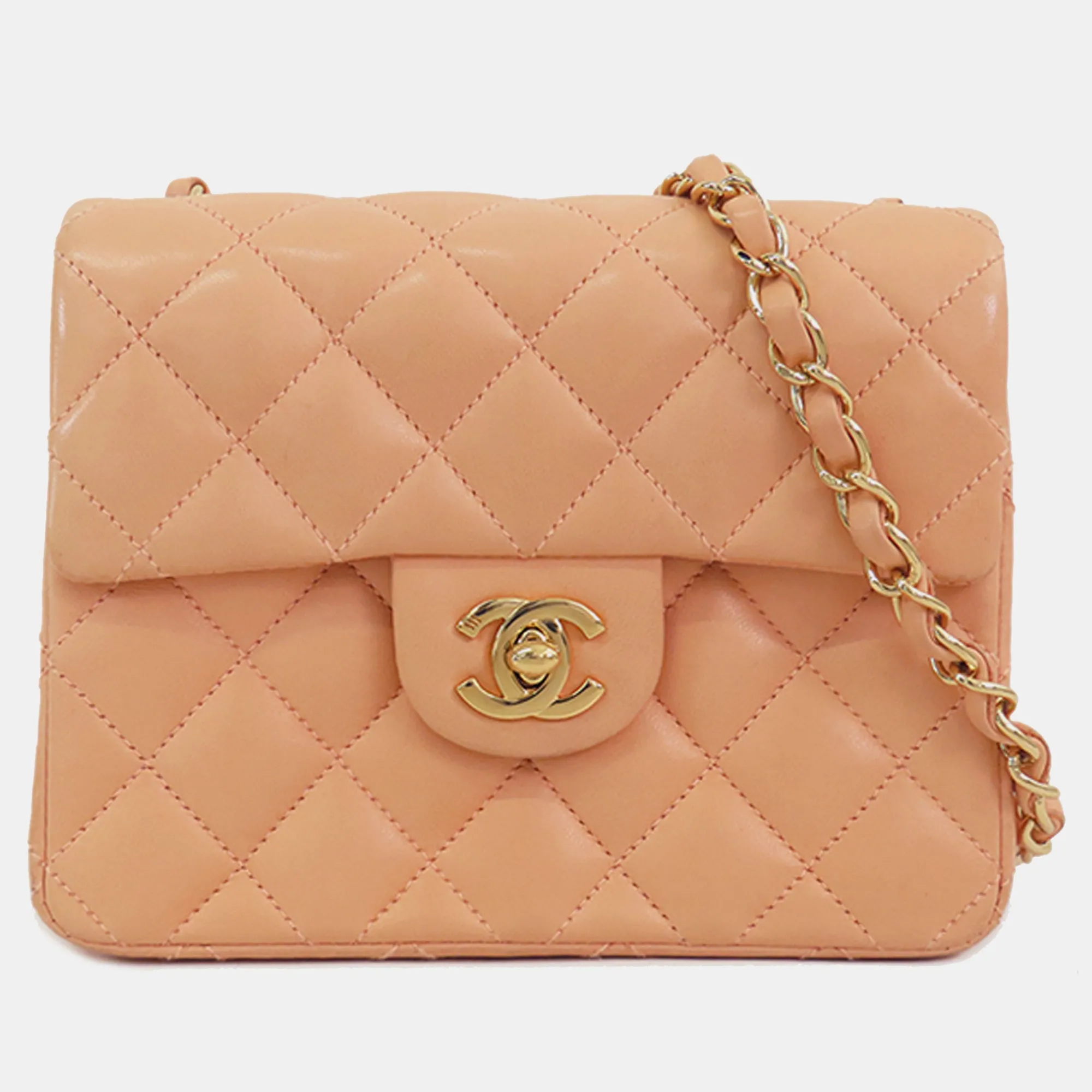 Mini Square Classic Lambskin Single Flap Bag