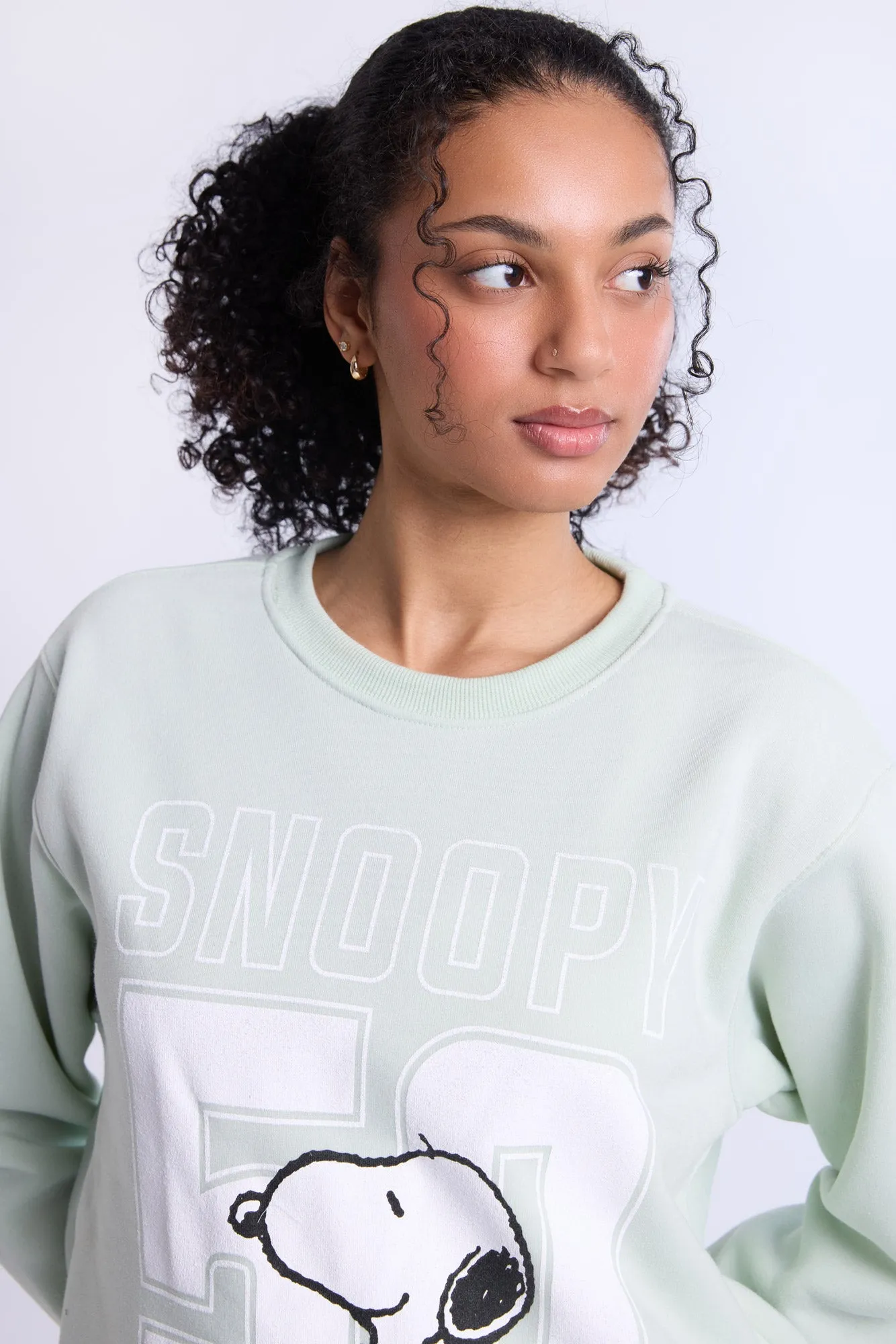 Peanuts Snoopy 50 Graphic Crew Neck Sweatshirt