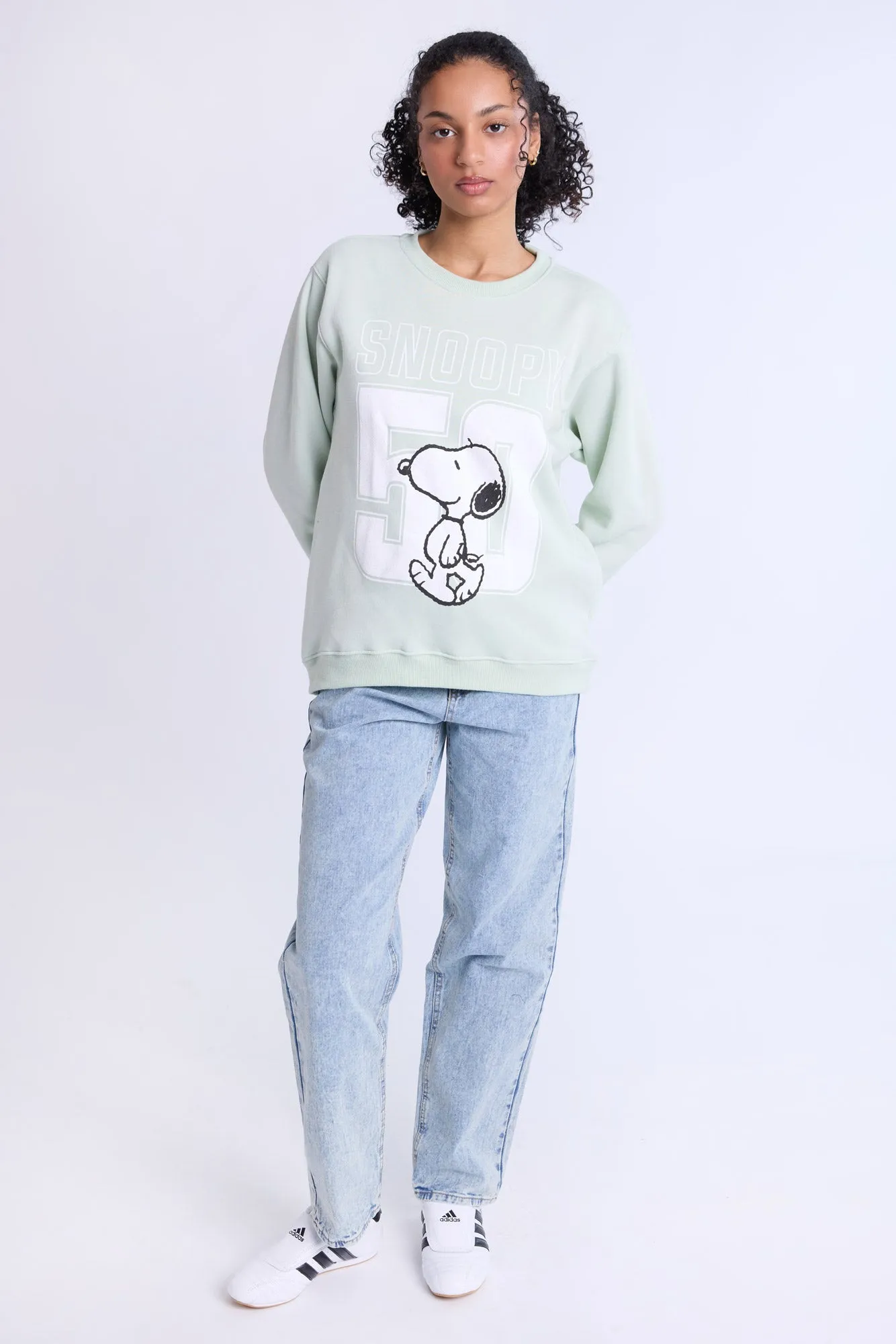 Peanuts Snoopy 50 Graphic Crew Neck Sweatshirt