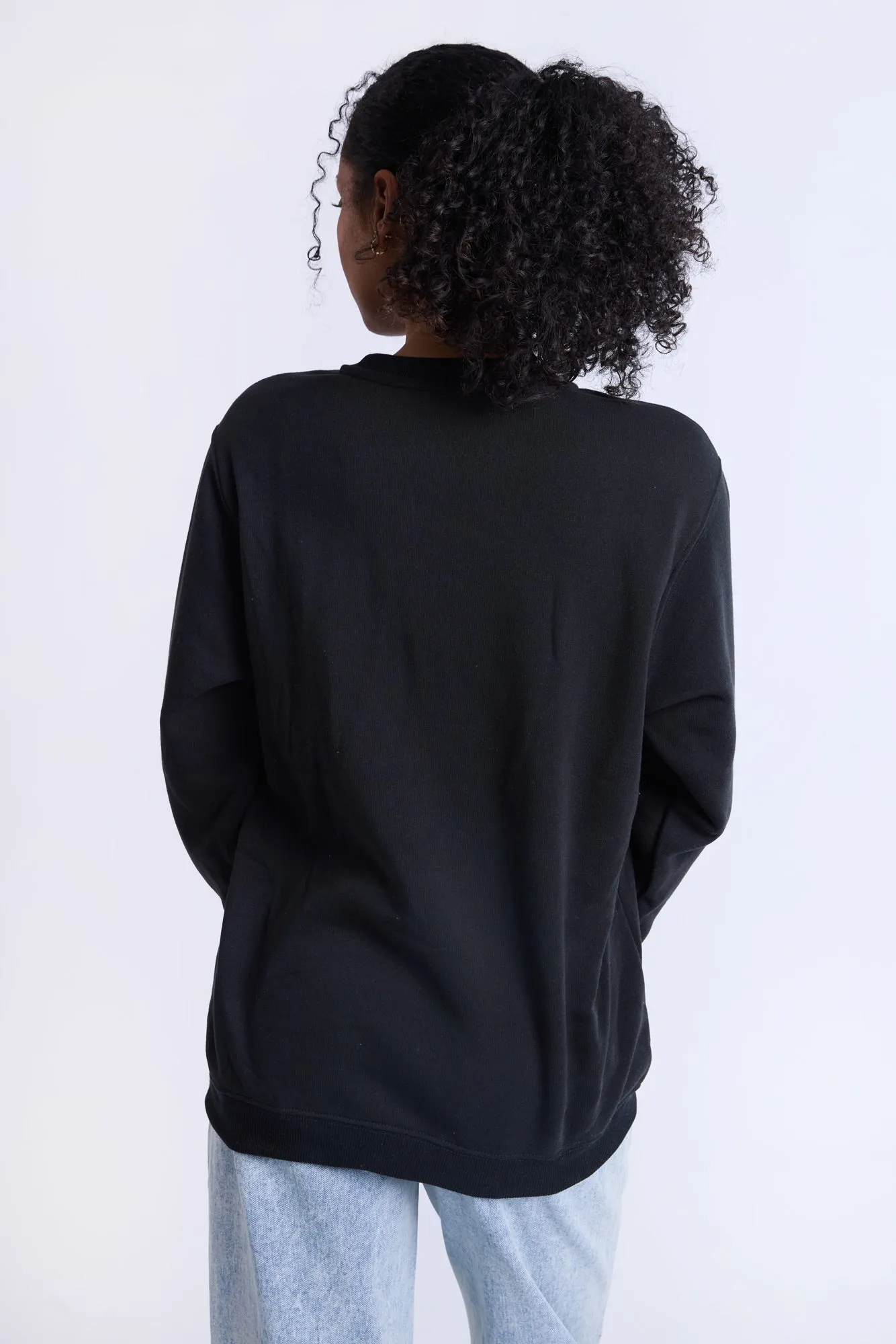 Peanuts Snoopy Bow Graphic Crew Neck Sweatshirt