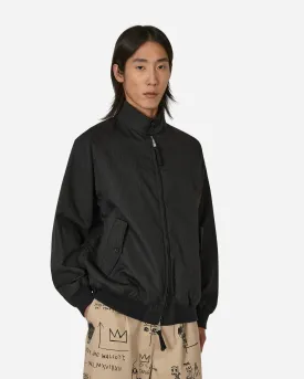 Polyester Herringbone Stripe Jacket Black