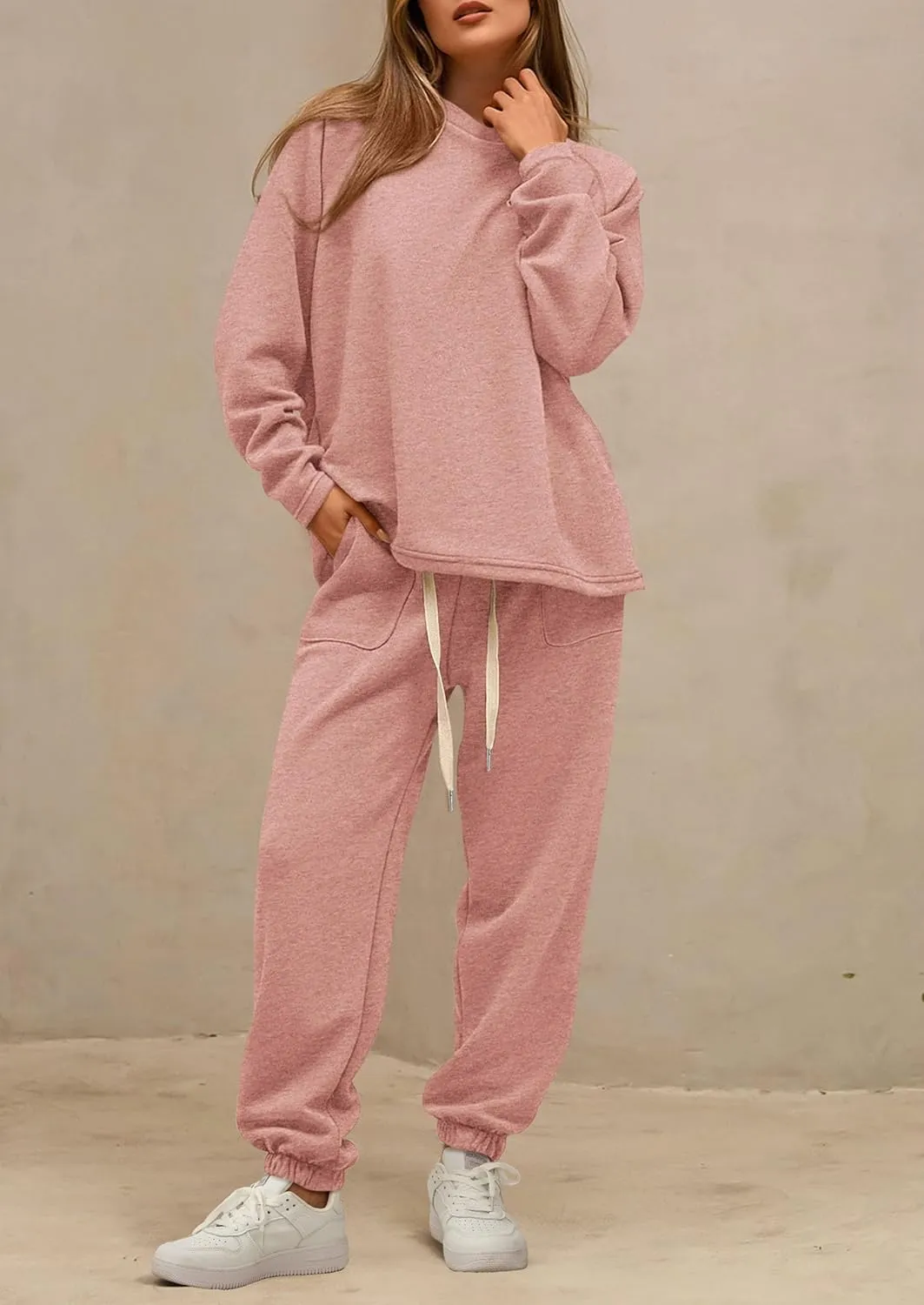 PRETTYGARDEN Women's 2 Piece Tracksuit Outfits Casual Long Sleeve Top High Waisted Sweatpants Lounge Jogger Set