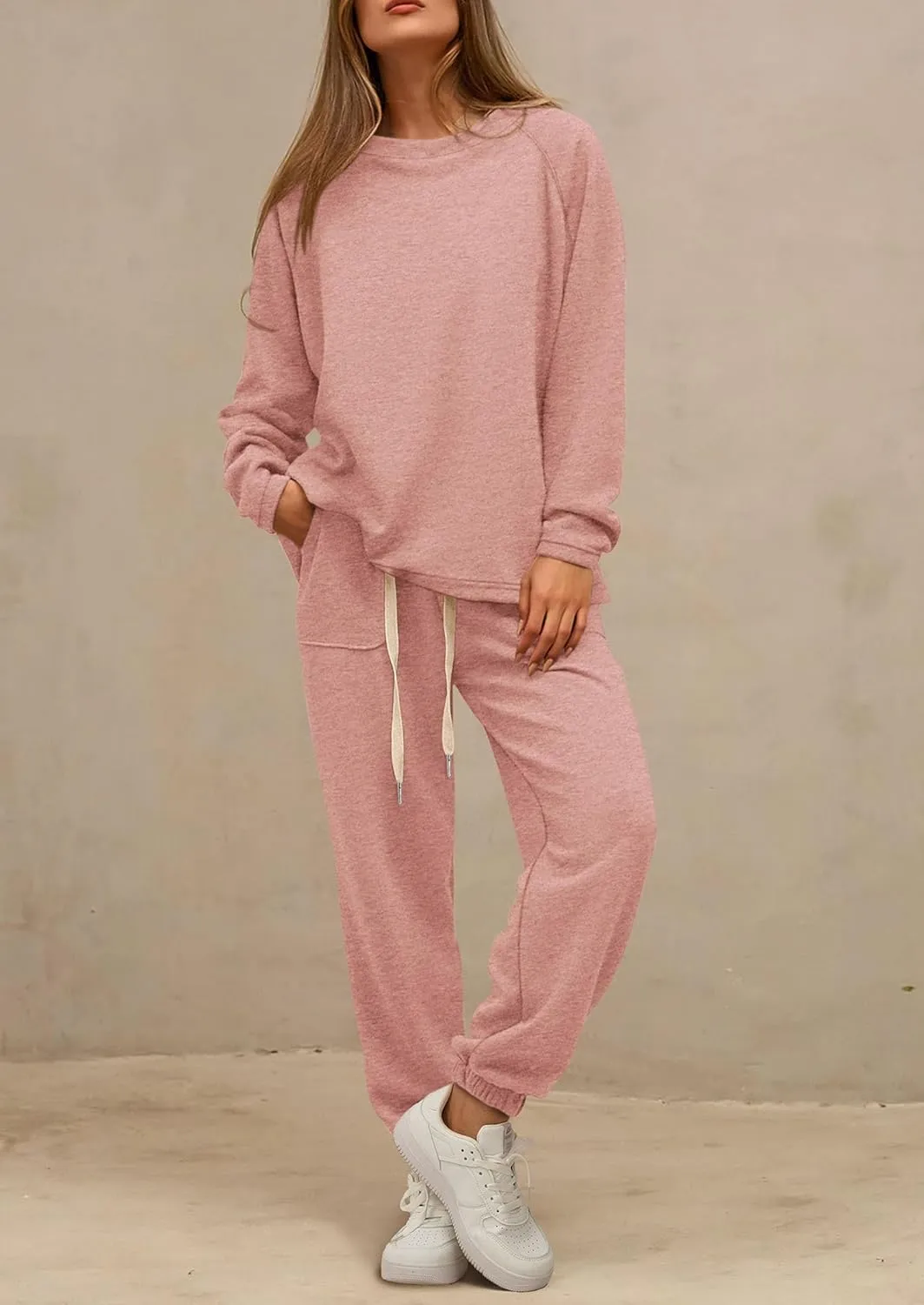 PRETTYGARDEN Women's 2 Piece Tracksuit Outfits Casual Long Sleeve Top High Waisted Sweatpants Lounge Jogger Set