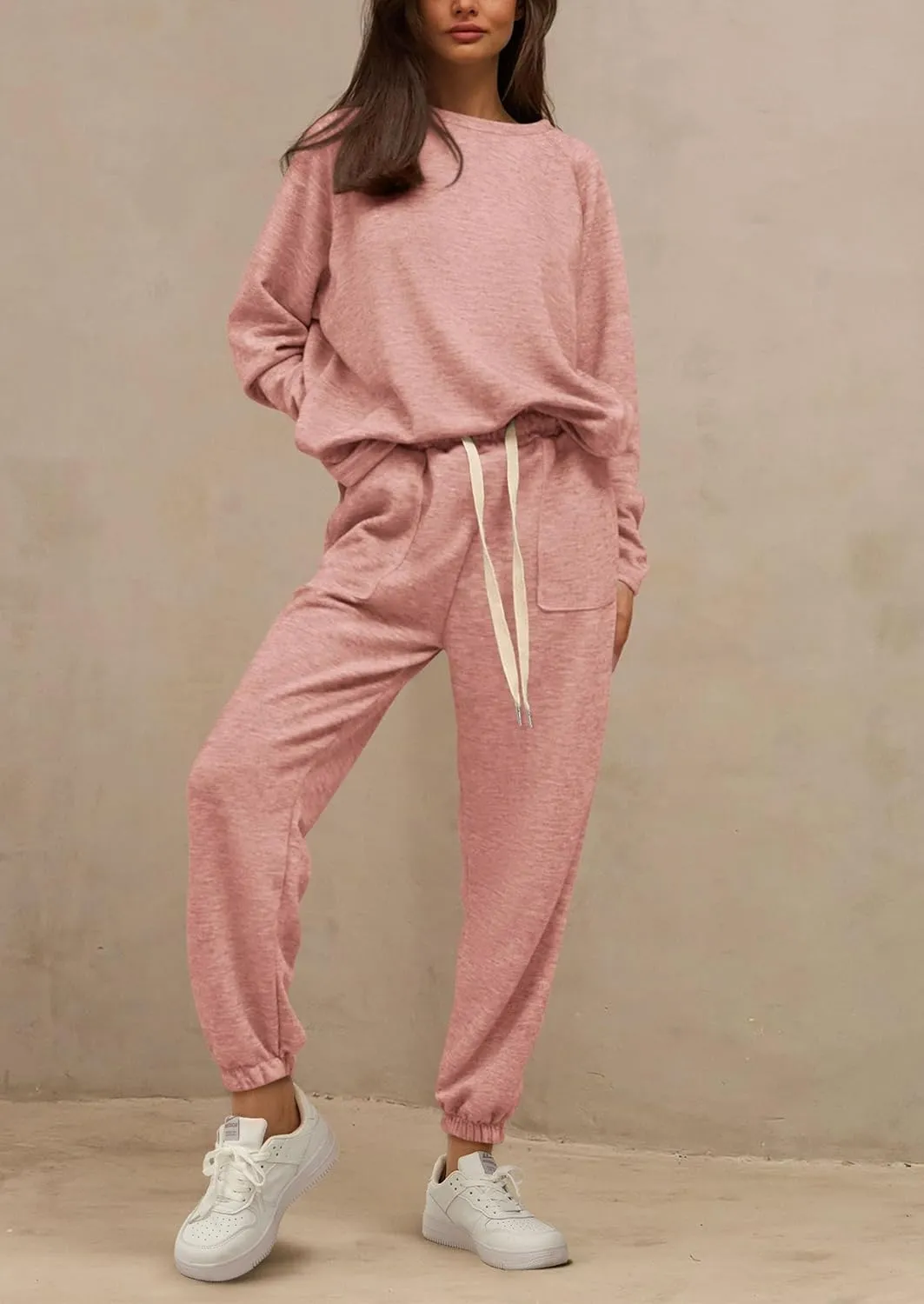 PRETTYGARDEN Women's 2 Piece Tracksuit Outfits Casual Long Sleeve Top High Waisted Sweatpants Lounge Jogger Set