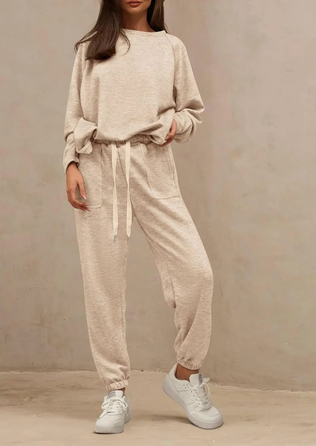 PRETTYGARDEN Women's 2 Piece Tracksuit Outfits Casual Long Sleeve Top High Waisted Sweatpants Lounge Jogger Set