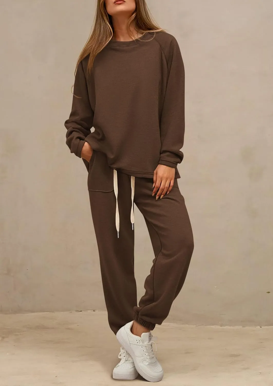 PRETTYGARDEN Women's 2 Piece Tracksuit Outfits Casual Long Sleeve Top High Waisted Sweatpants Lounge Jogger Set