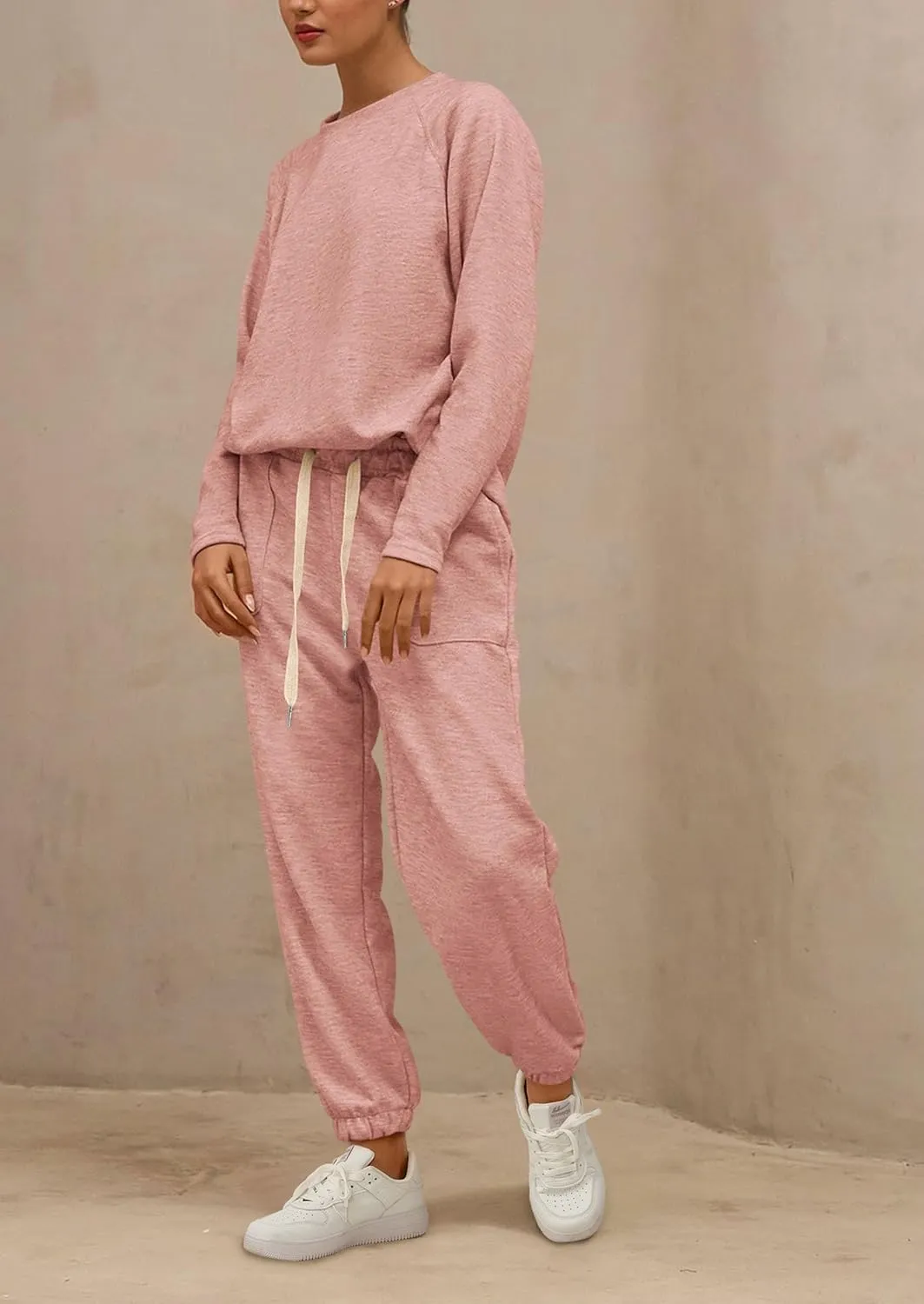 PRETTYGARDEN Women's 2 Piece Tracksuit Outfits Casual Long Sleeve Top High Waisted Sweatpants Lounge Jogger Set
