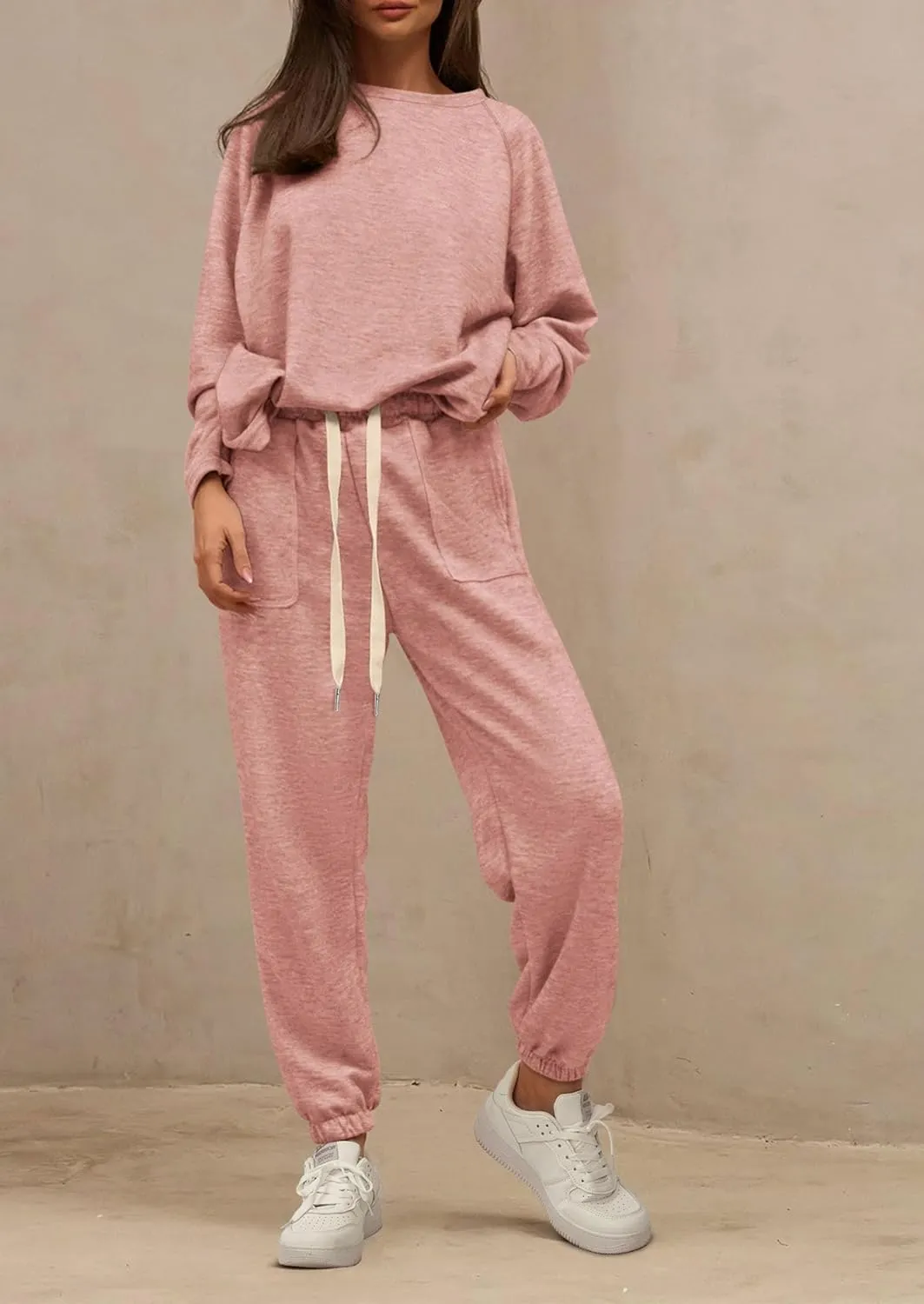 PRETTYGARDEN Women's 2 Piece Tracksuit Outfits Casual Long Sleeve Top High Waisted Sweatpants Lounge Jogger Set