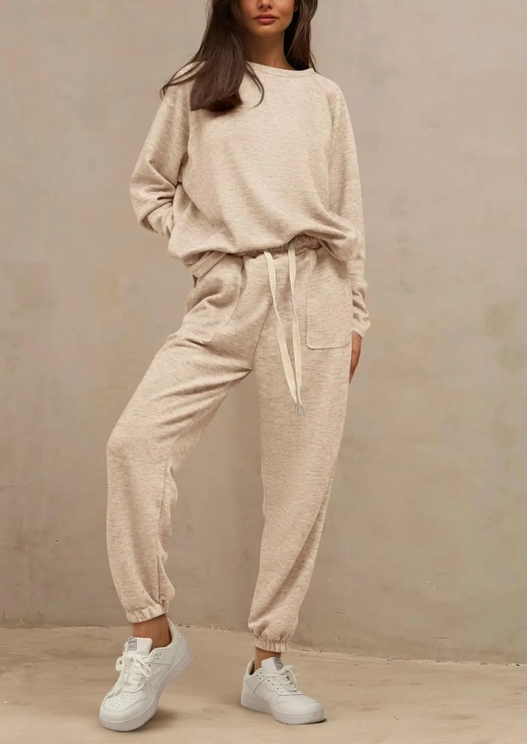 PRETTYGARDEN Women's 2 Piece Tracksuit Outfits Casual Long Sleeve Top High Waisted Sweatpants Lounge Jogger Set